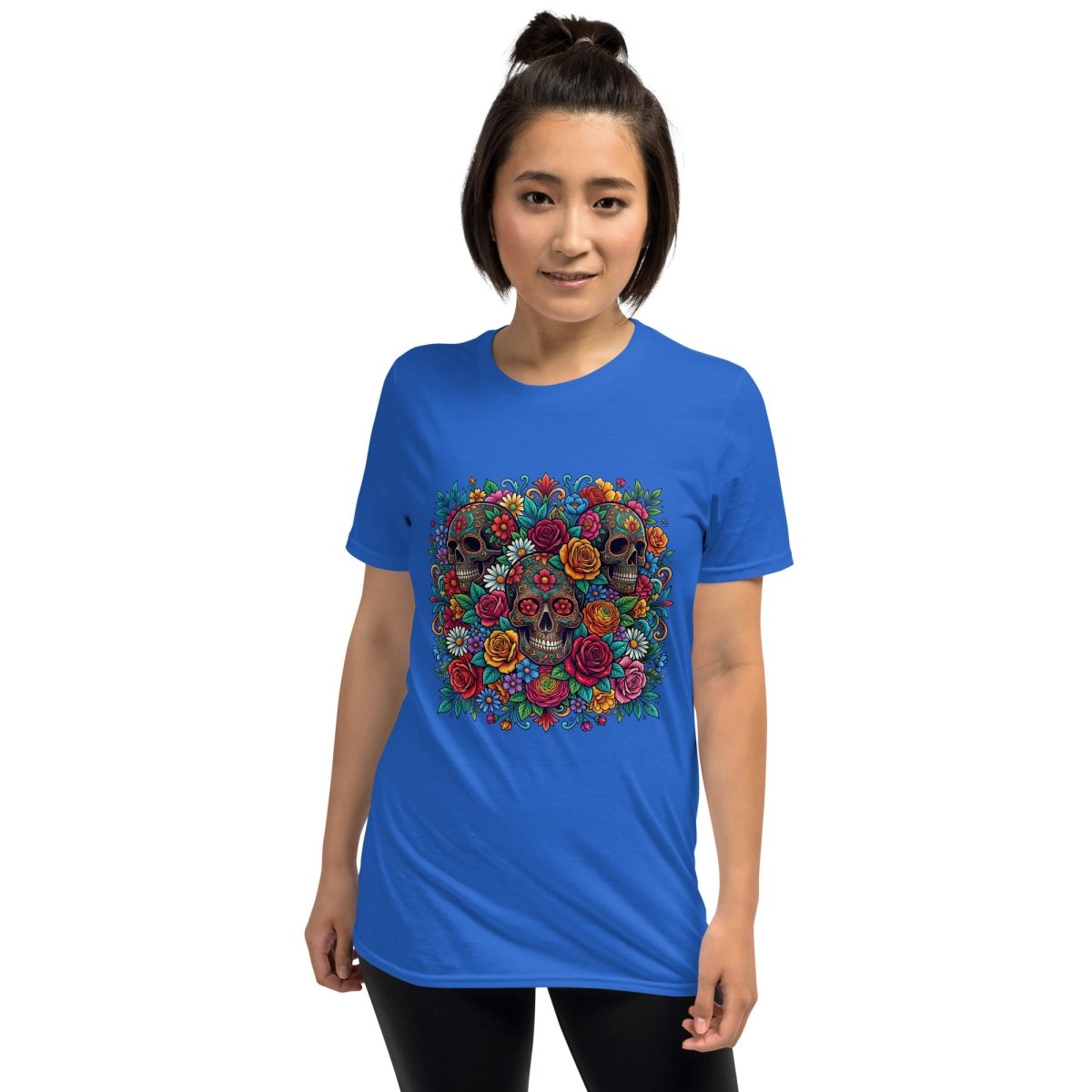 Skulls & Roses Floral Graphic T-Shirt - T-Shirt