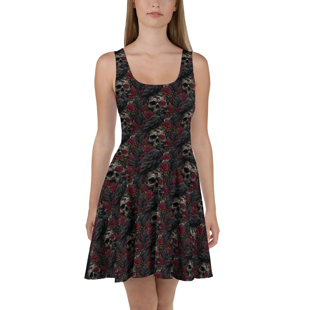 Skulls & Roses Skater Dress - Dress