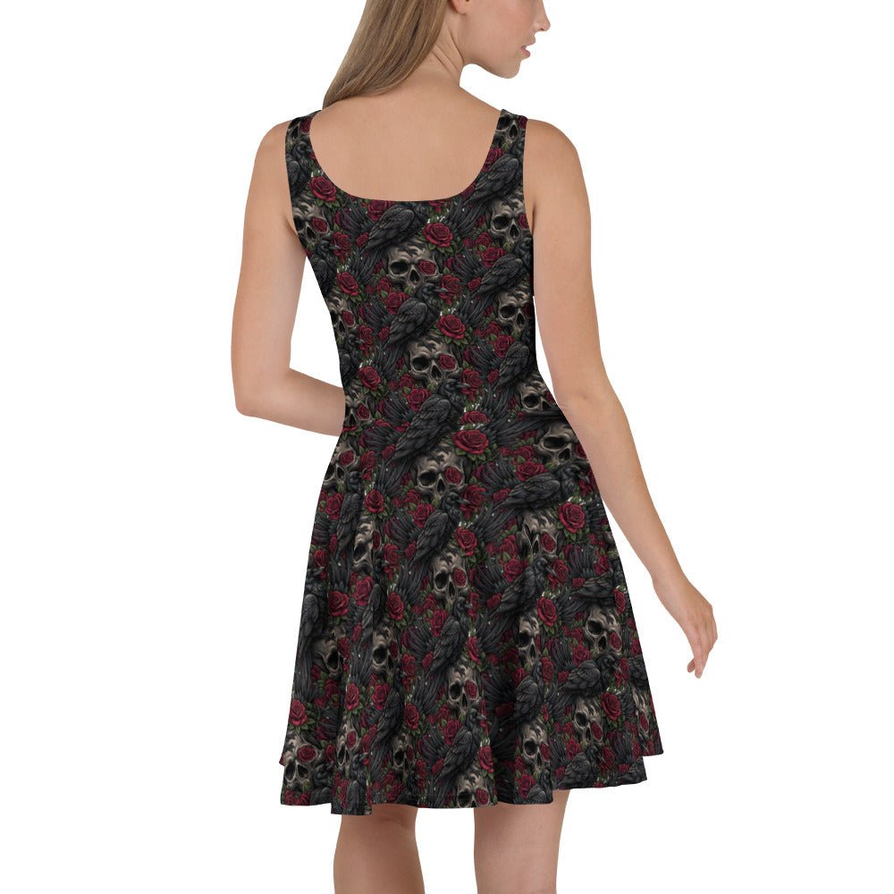 Skulls & Roses Skater Dress - Dress