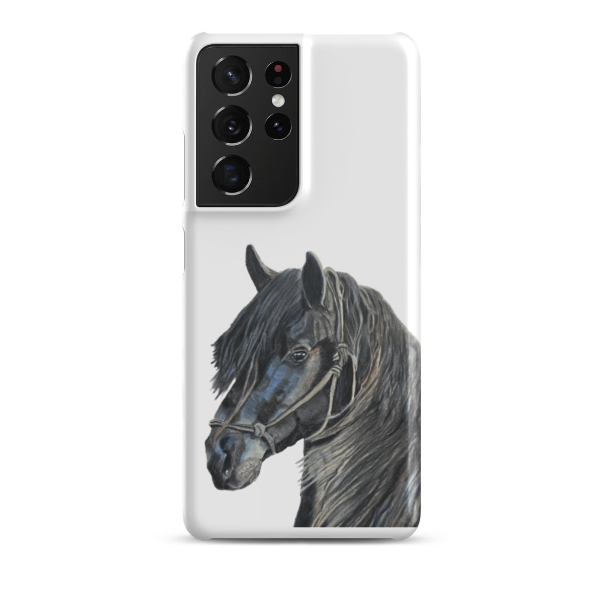 s21 ultra Samsung phone case with horse design on white phone snap case