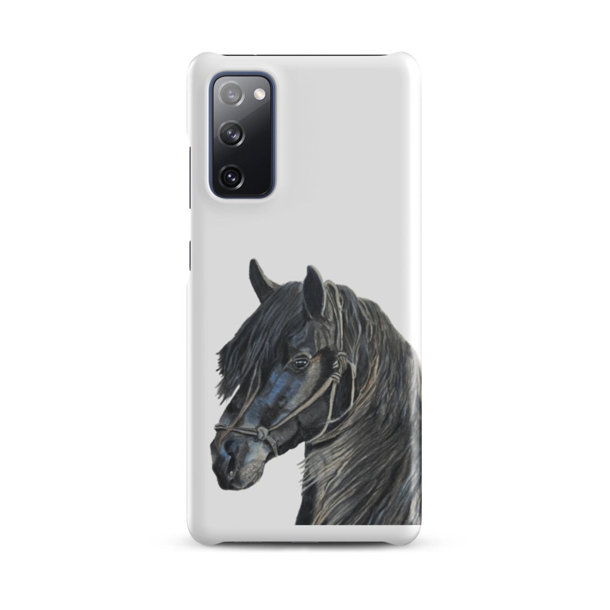 Horse design on a white phone snap case for Samsung