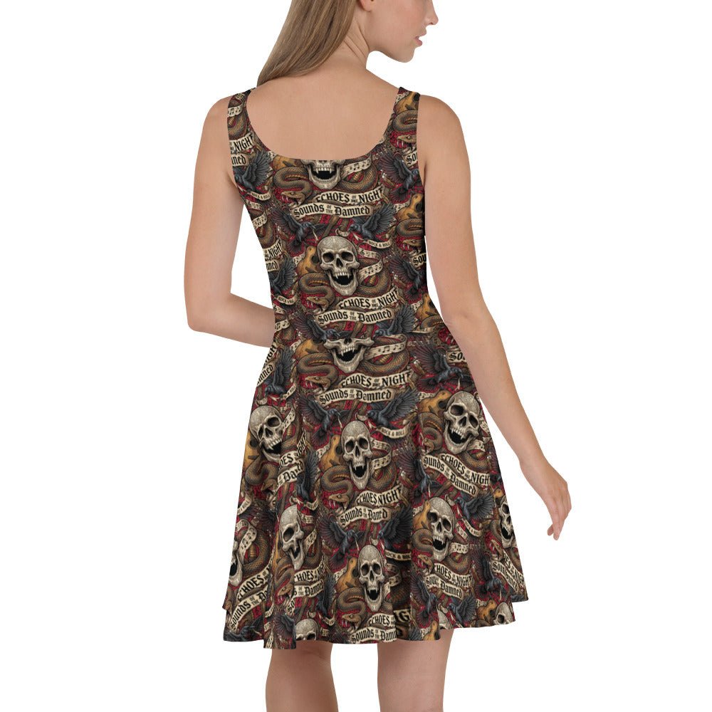 Sounds of the Night Tattoo Flash Skater Dress - Dress