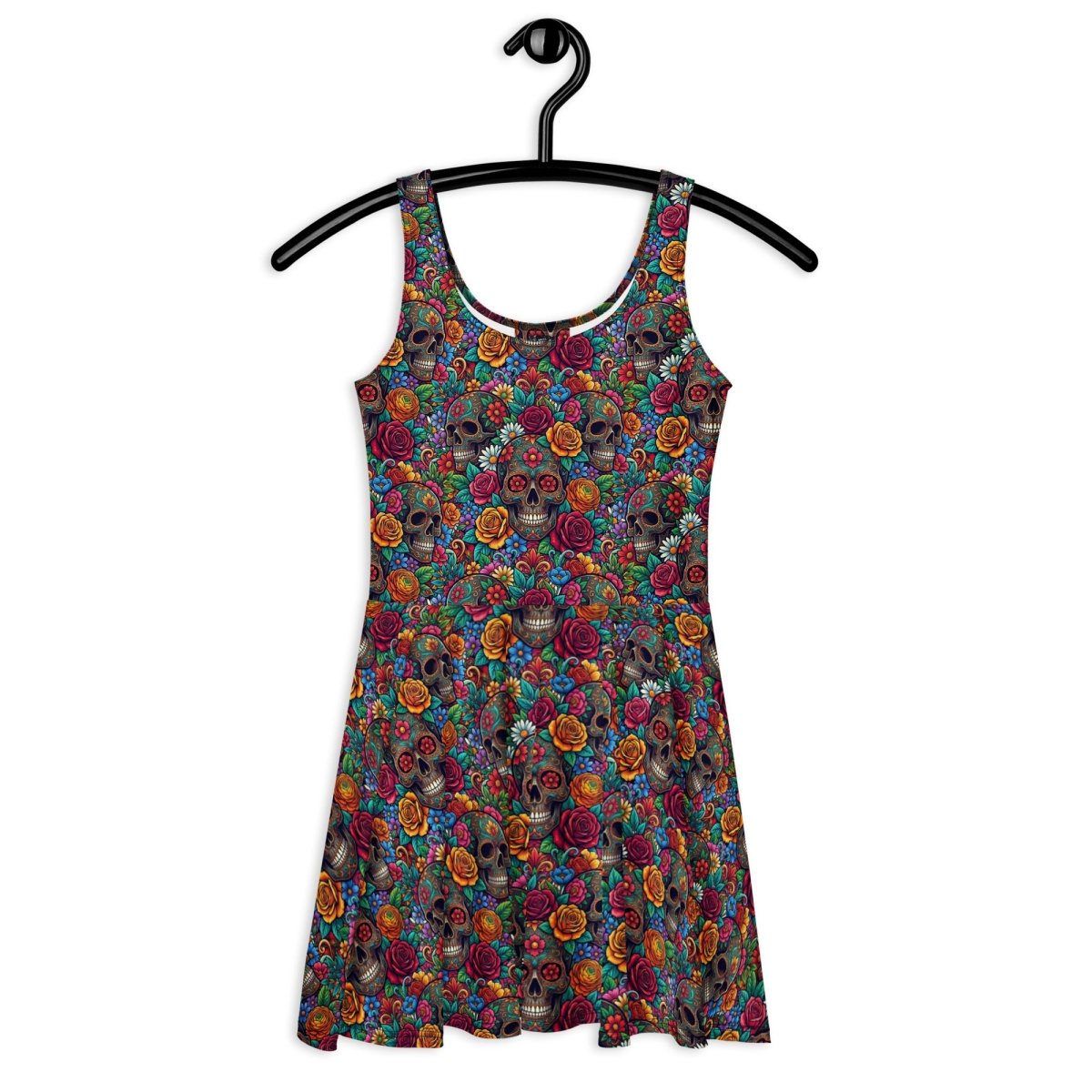 Sugar Skull Fiesta Skater Dress - Dress