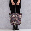 Sugar Skull & Serpent All - Over Print Tote Bag — Gothic Dark Art - Tote Bag