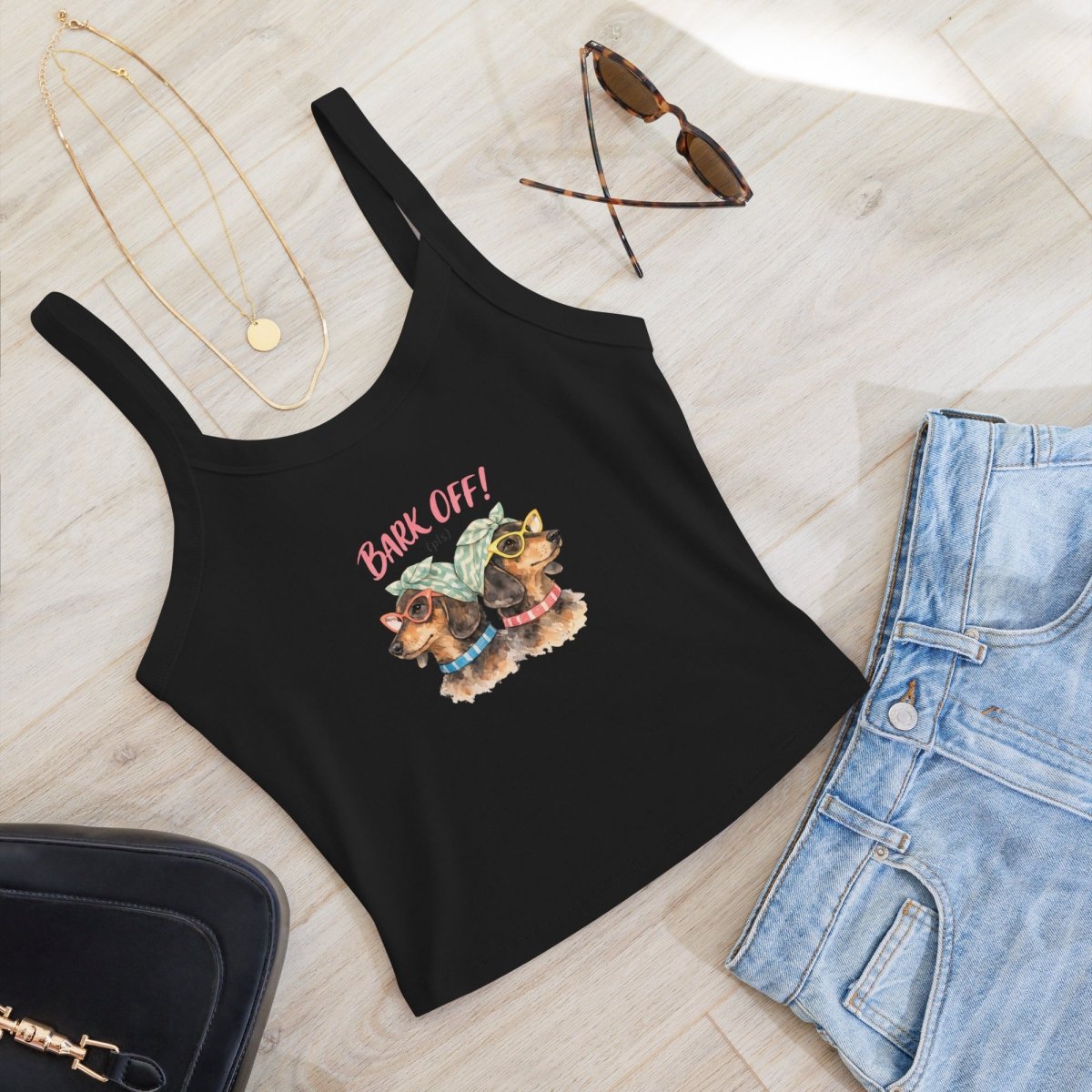The 'Bark Off' Dachshund Tank — Bold, Black & Unapologetic - T - SHIRT