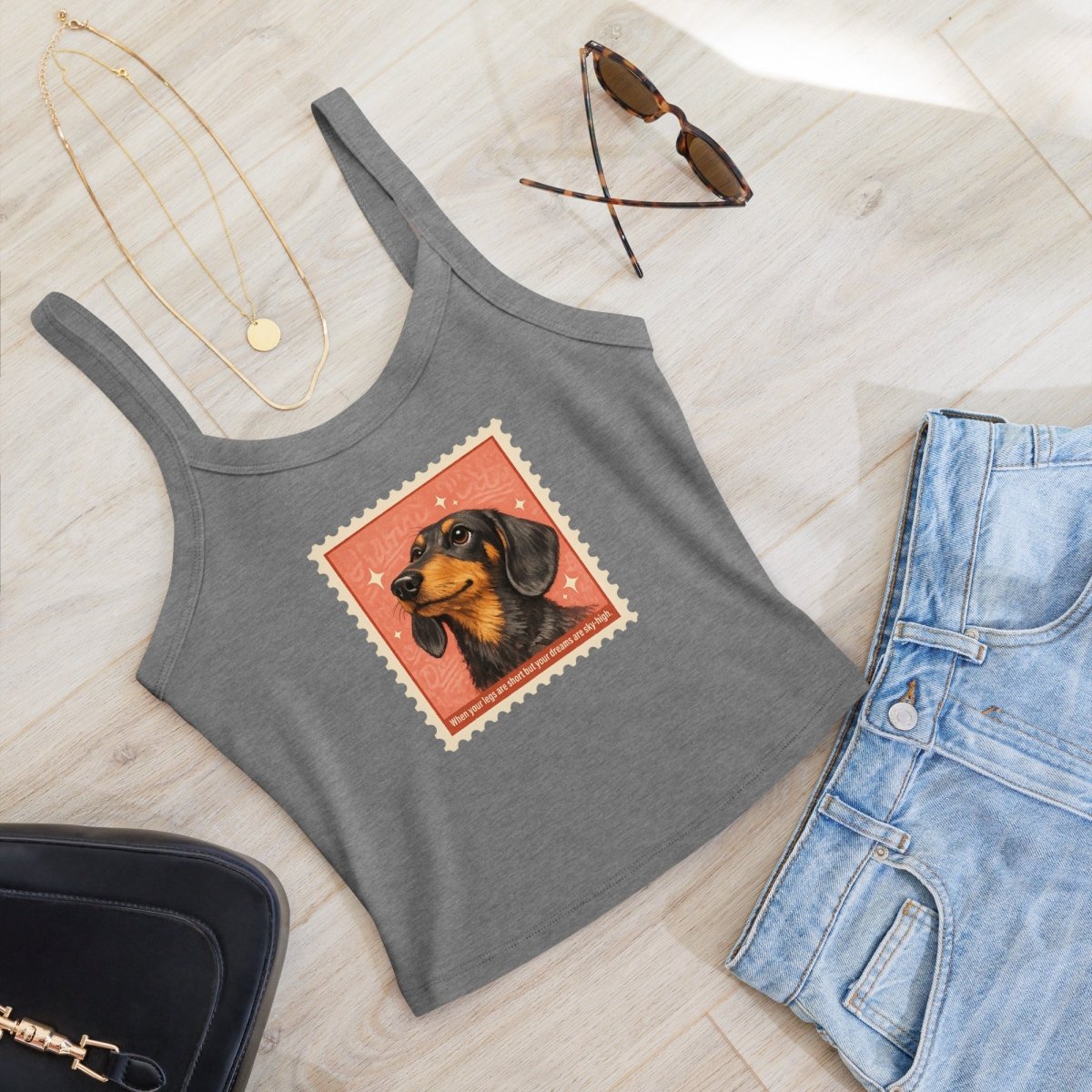 The Dachshund Micro - Rib Tank — Effortless, Every Day - Tank Top