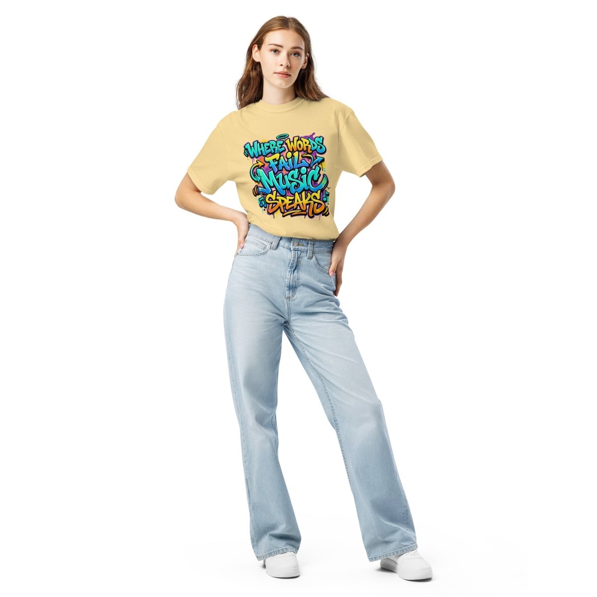 Where Words Fail Music Speaks Graffiti Tee - T-Shirt