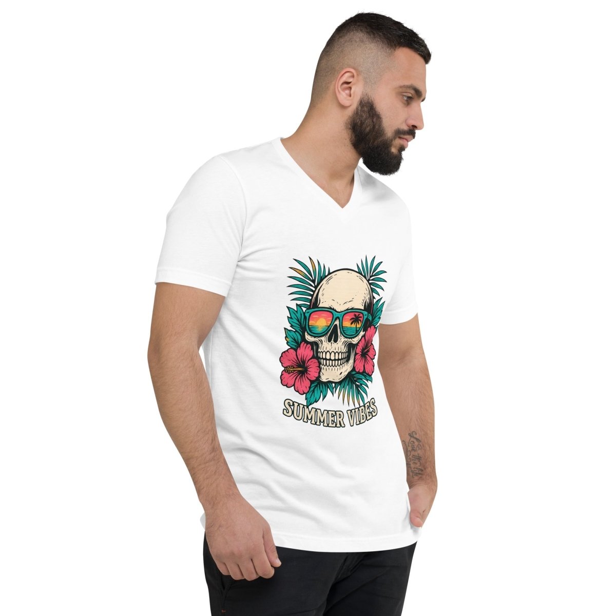 White V - Neck T-Shirt | Soft Combed Cotton Premium Tee - T - SHIRT
