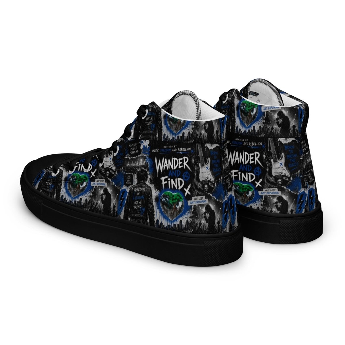 Women's High Top Canvas Shoes – Rock Rebellion Edition - Shoes