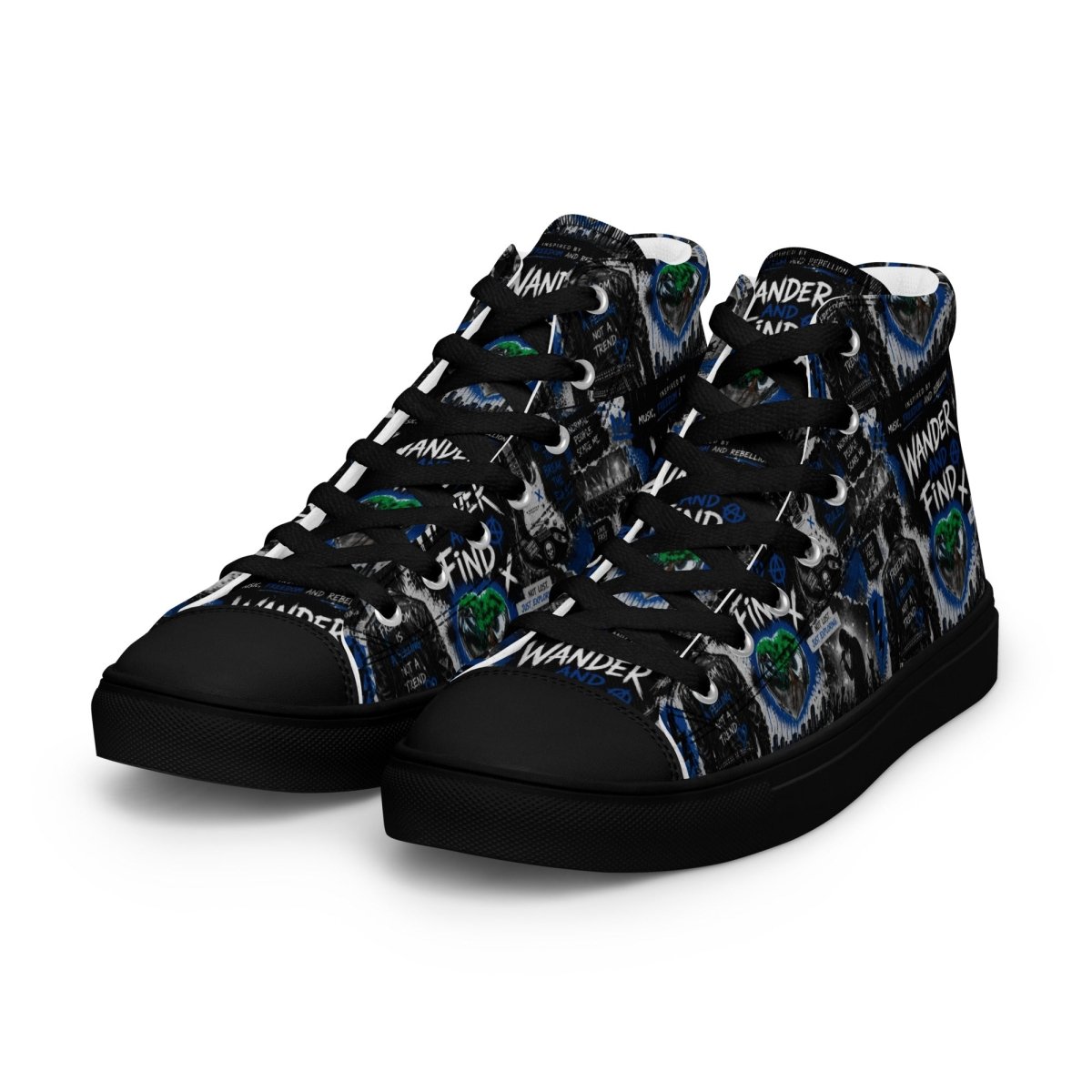 Women's High Top Canvas Shoes – Rock Rebellion Edition - Shoes