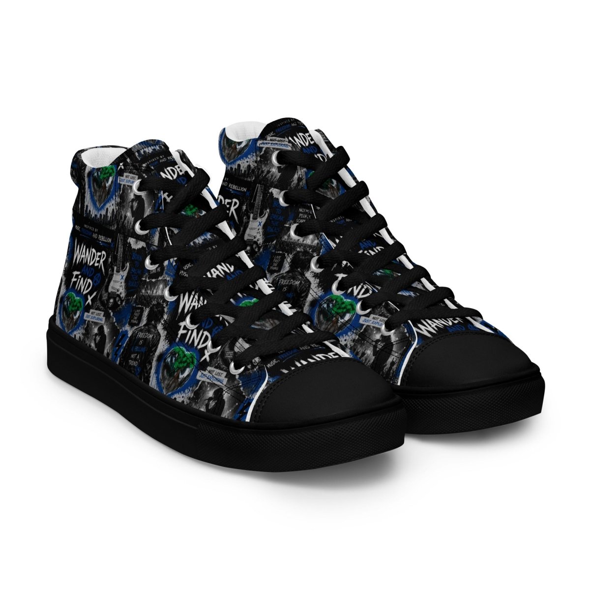 Women's High Top Canvas Shoes – Rock Rebellion Edition - Shoes