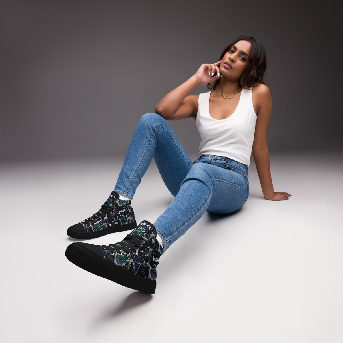 Women's High Top Canvas Shoes – Rock Rebellion Edition - Shoes