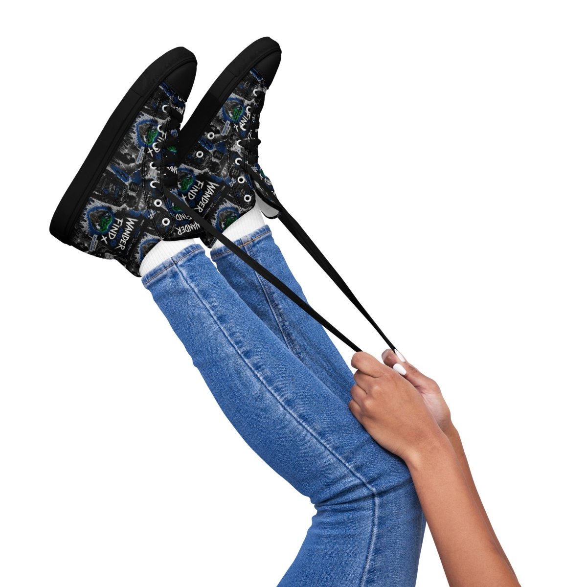 Women's High Top Canvas Shoes – Rock Rebellion Edition - Shoes