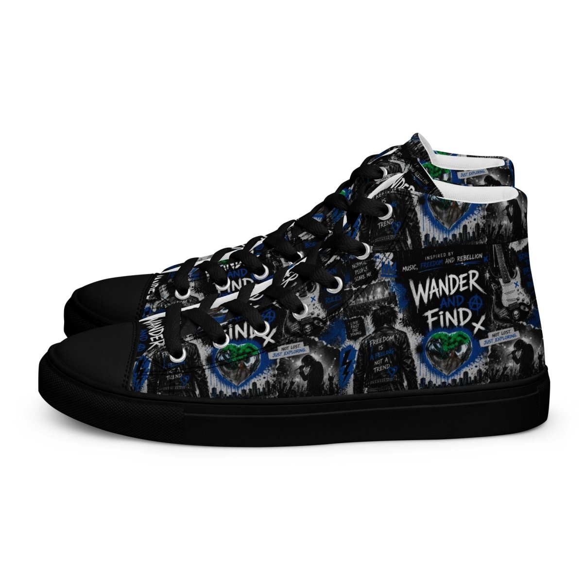 Women's High Top Canvas Shoes – Rock Rebellion Edition - Shoes