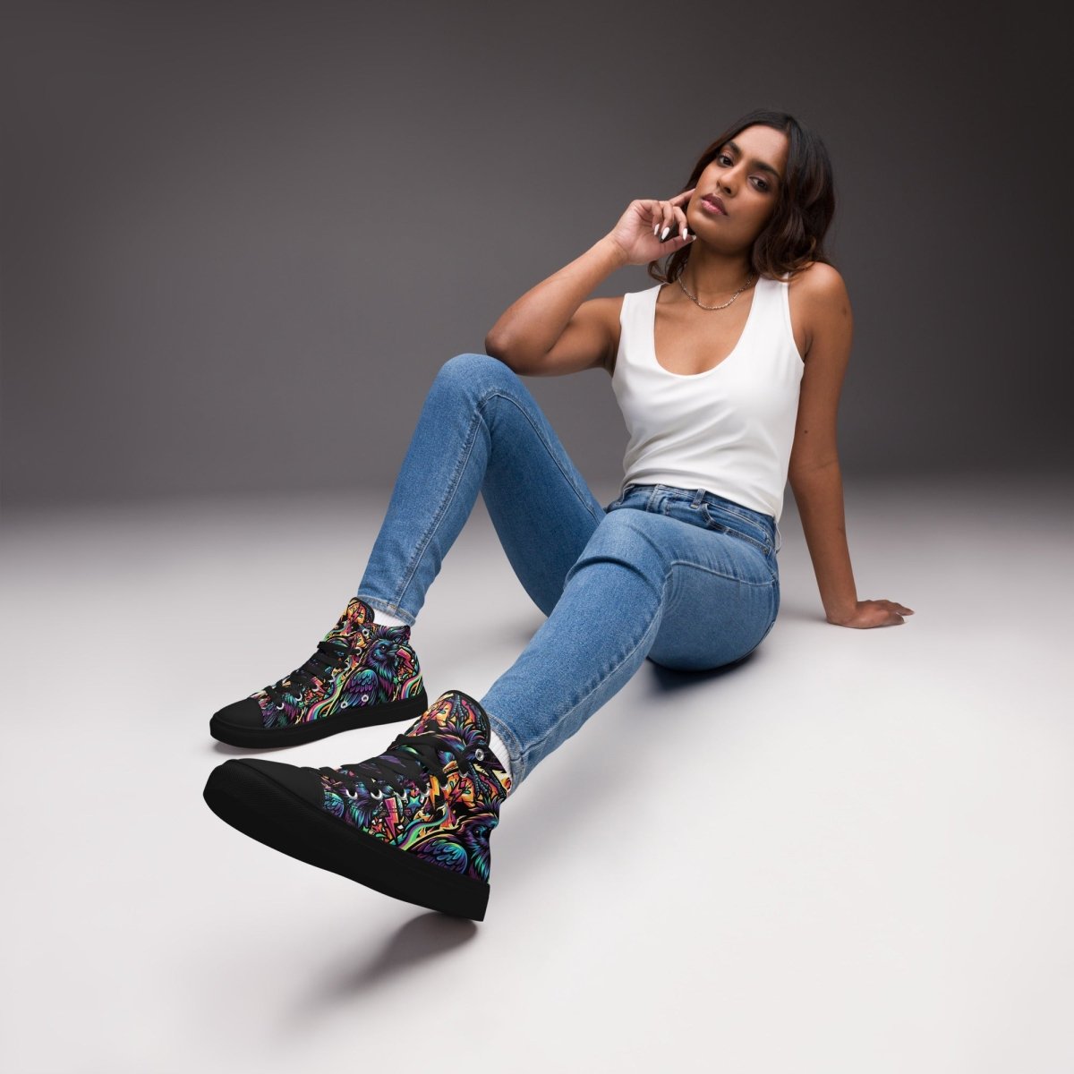 Women's High Top Canvas Sneakers – Bold, Breathable & Street - Ready - SHOES