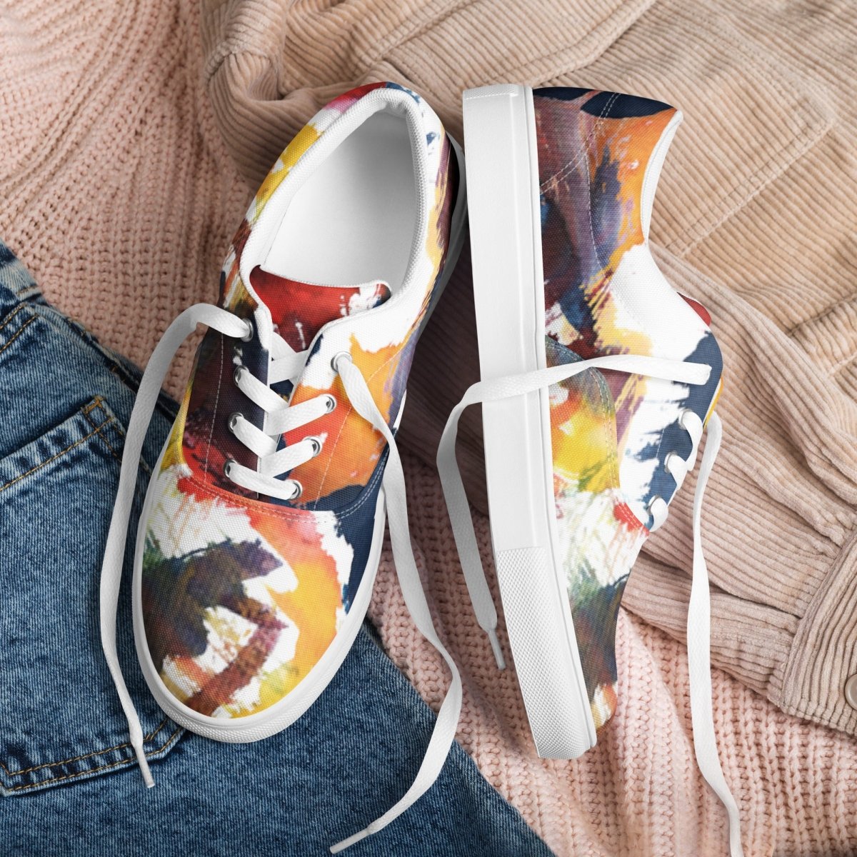 Women’s lace-up canvas shoes - SHOES