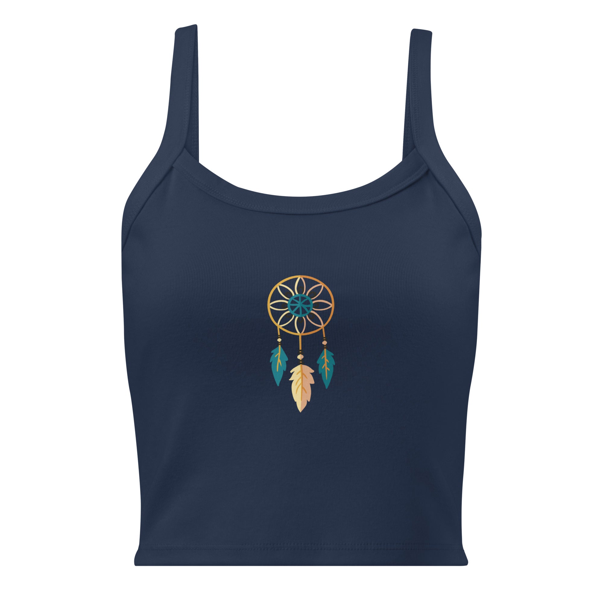 Women’s Micro Rib Tank Top Mandala Logo Vest top