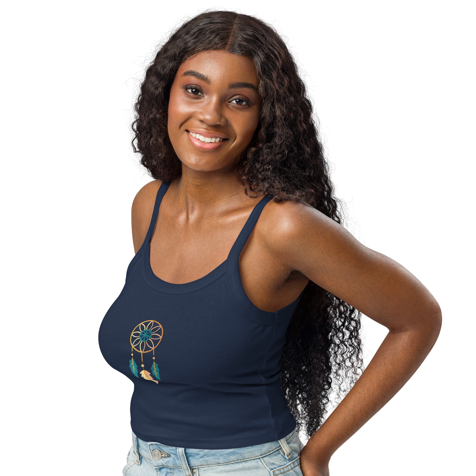 Women’s Micro Rib Tank Top Mandala Logo  